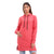 Andora womens Comfy Velour Padded Hoodie Dress - Coral WaterMelon Sweatshirt