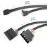 KabelDirekt 827 0.6m 30cm 4-pin Molex to 15-pin SATA power cable + 60cm 7-pin 3 data 6 Gbit/s angled 90 ° black
