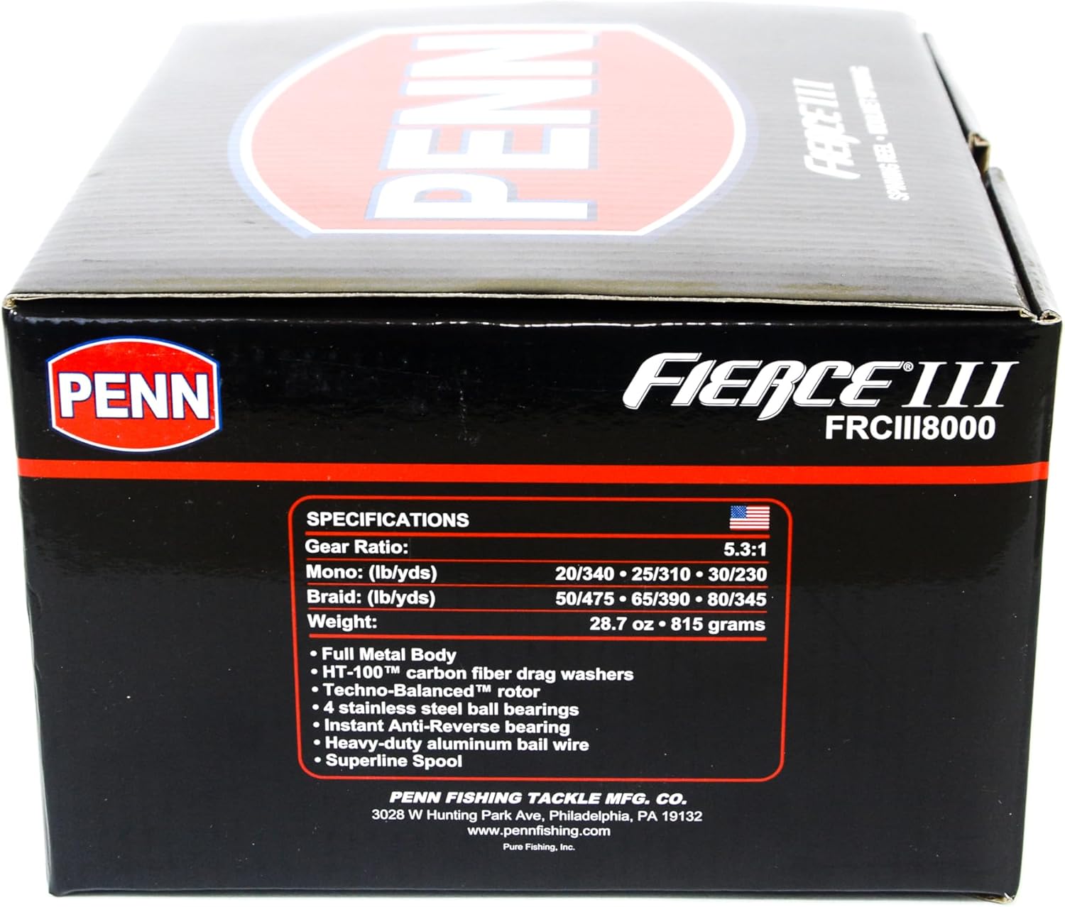 PENN Spinning Fishing Reel 8000 Inshore Nearshore Reel