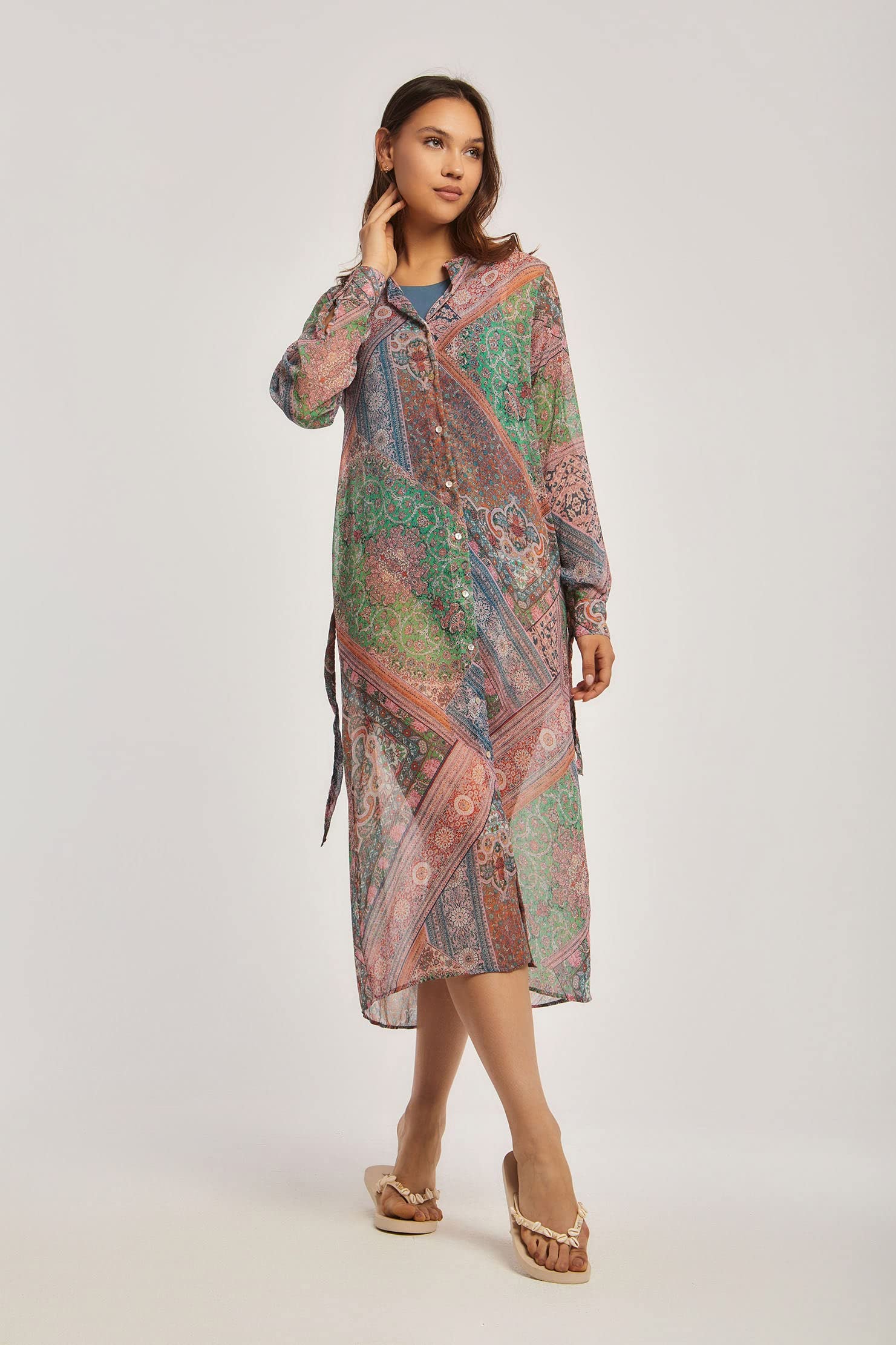 فستان قميص مطبوع نسائي من Dalydress 240-102-3010-96