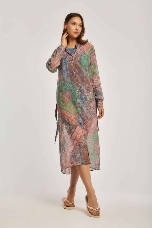 فستان قميص مطبوع نسائي من Dalydress 240-102-3010-96