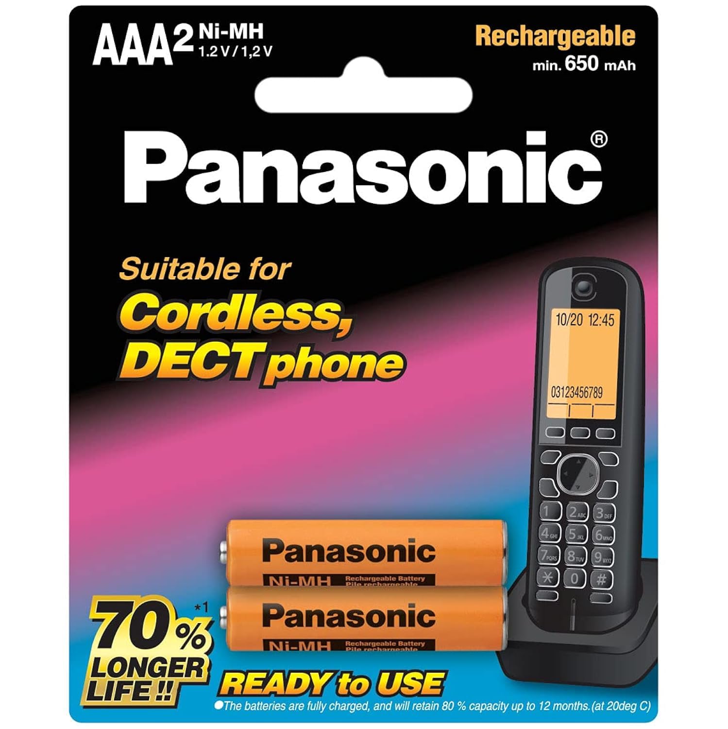 Panasonic Rechargeable AAA Batteries