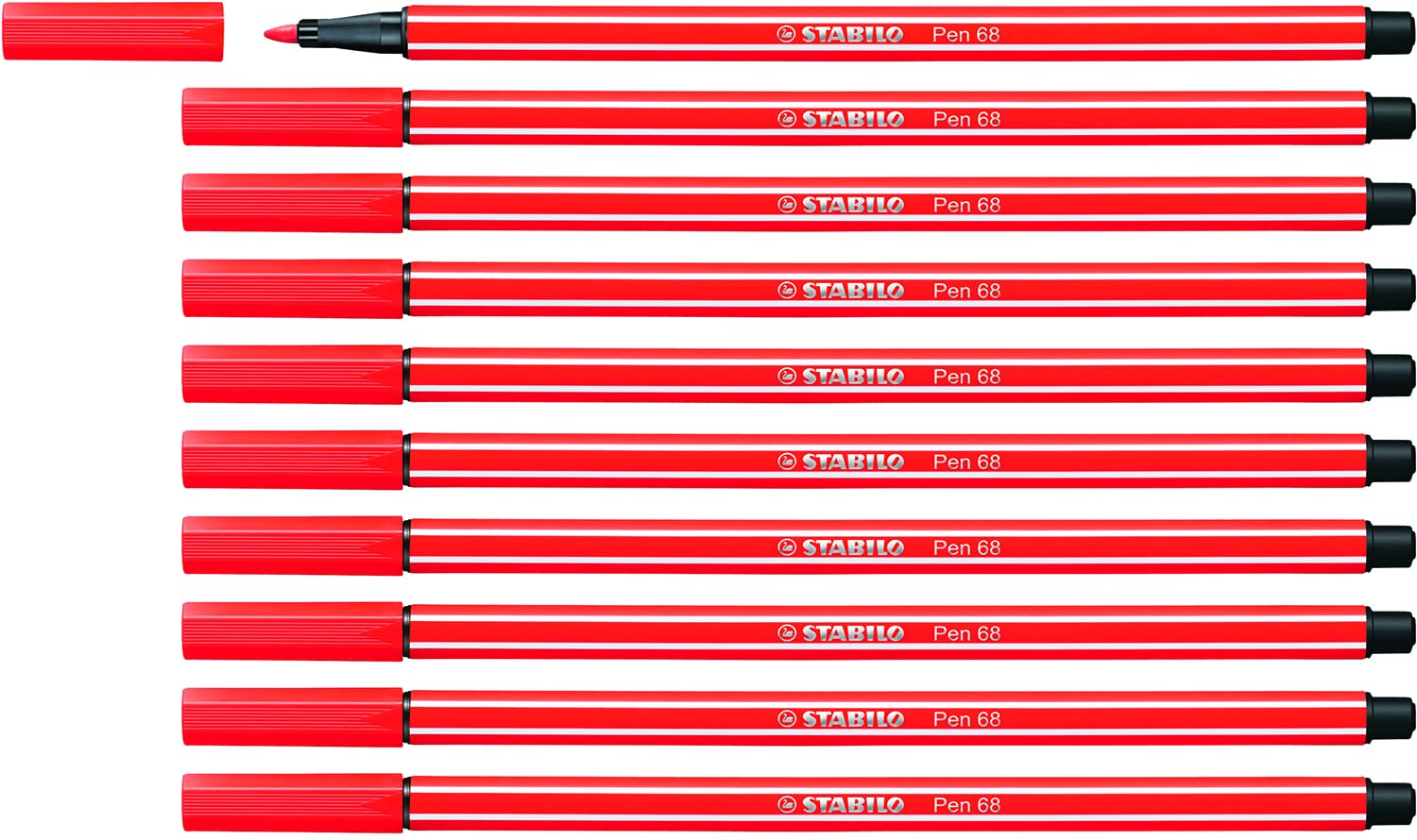 Stabilo 68 Felt-Tip Pen - 1.0 mm, Light Red