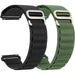 Generic YILED Loop Nylon Bands 20mm 22mm Quick Release Watch Strap, Sport Nylon Solo Loop Rugged Replacement Strap for Women Men (22mm, Black+Dark Green) - Safqqa Egypt
