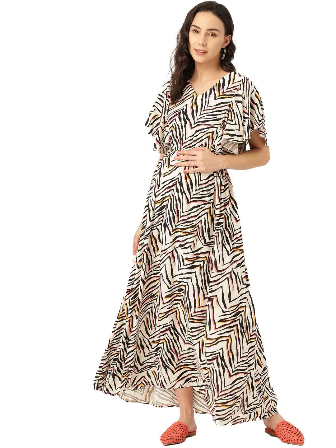 Women’s Nursing Dress with Concealed Zip – Viscose Fabric – Safqqa Egypt