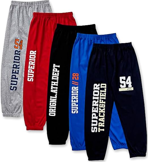 T2F Boys Sweatpants Pack of 5 Multi Color