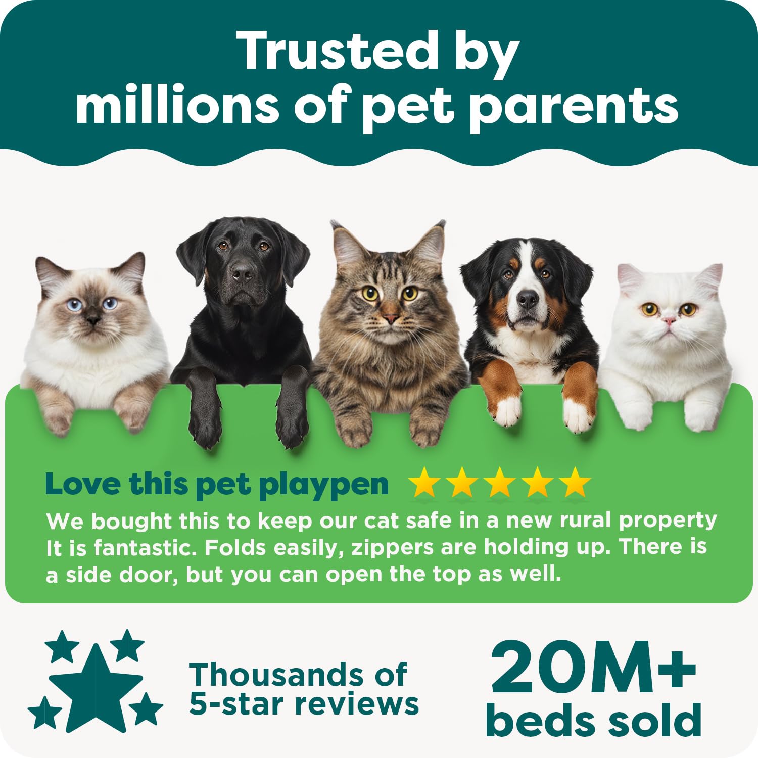 يوفر هذا القفص القابل للحمل مساحة آمنة ومريحة للحيوانات الأليفة للعب أو الاستراحة. مصنوع من شبكة متينة وإطار قوي يسمح بتهوية جيدة ويحافظ على سلامة الحيوانات.