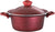 Kitchenia 28cm Deep Granite Pot Cookware Dark Red