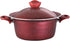 Kitchenia 28cm Deep Granite Pot Cookware Dark Red