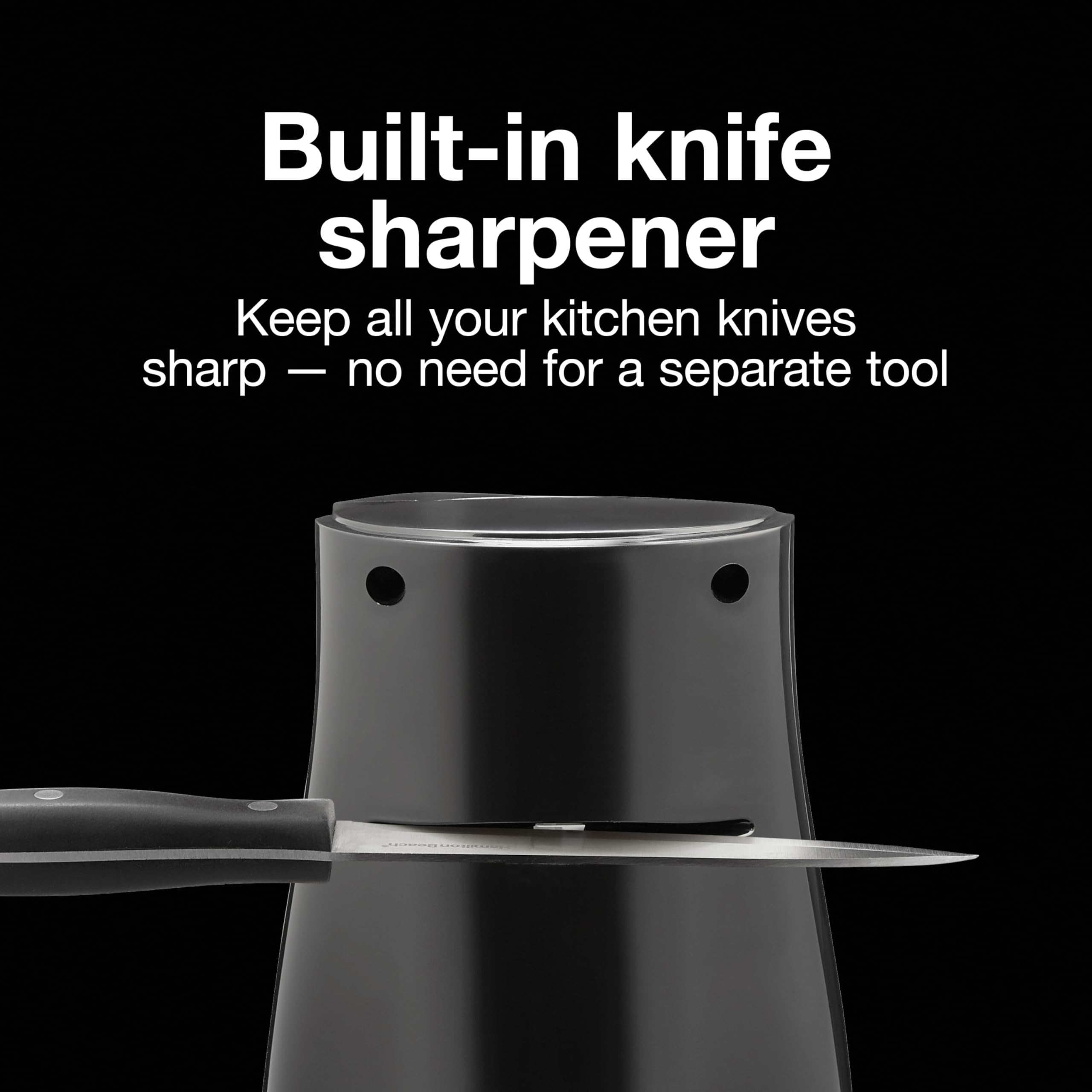 فتّاحة علب كهربائية من بروكتور سايلكس مع مبراة سكاكين – ذراع قابل للإزالة للتنظيف، تخزين للسلك – أسود (الموديل 75217F) – ‎7.9 × 4.8 × 5 إنش – خدش بسيط