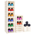 CFBF Foldable Shoe Storage Box – 6-Tier Plastic Cabinet with Clear Door