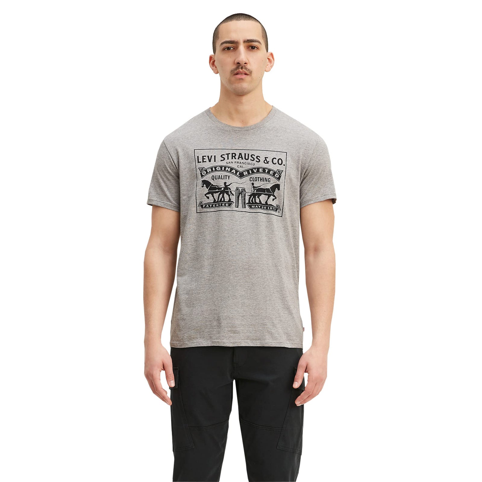 Levi’s Men’s Round-Neck 2-Horse Graphic T-Shirt
