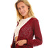 Jamila Women’s Self-Patterned Long Cardigan Sweater with Open Neckline