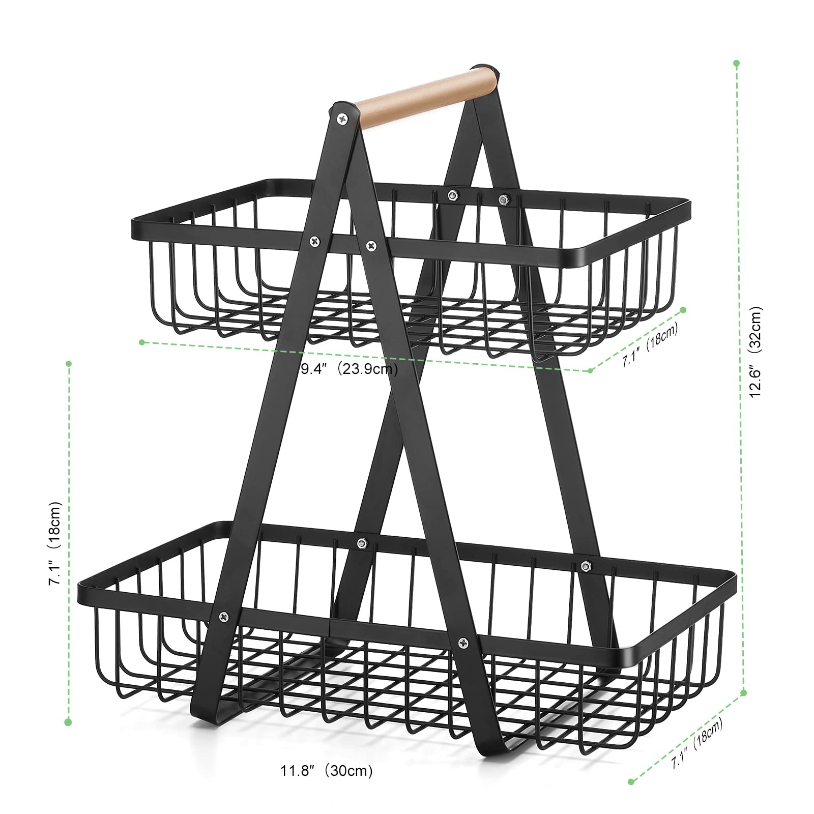 TXG 2-Tier Metal Fruit Basket – Modern Kitchen