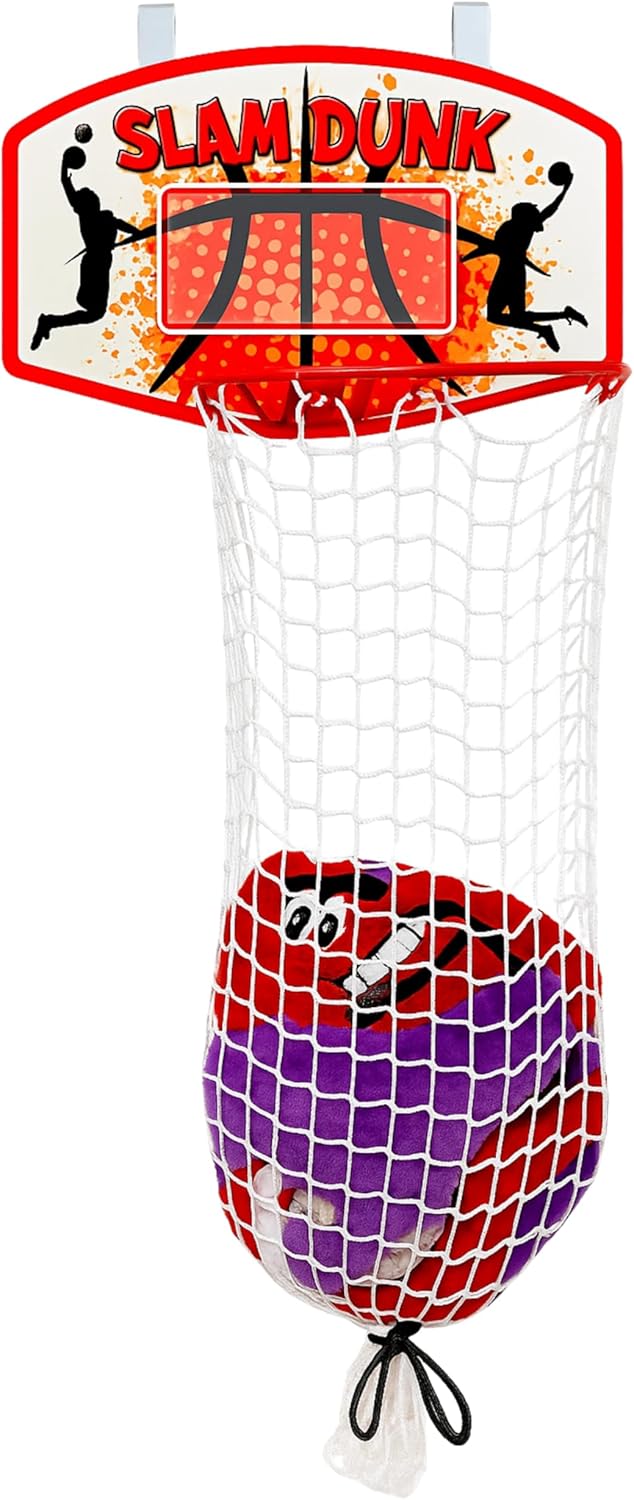 سلة ملابس كرة السلة من بونداللو هي حل عملي وممتع 2 في 1 لغرف الأطفال. تعمل كسلة ملابس معلقة و كرة سلة، مما يشجع على ترتيب الغرفة مع توفير المتعة.