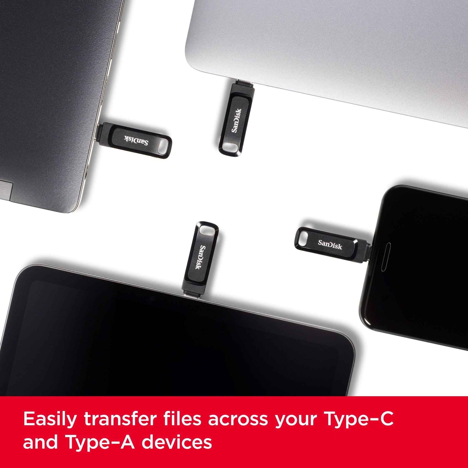 SanDisk Ultra محرك فلاش مزدوج Go USB Type-C بسعة 512GB - بدون علبة