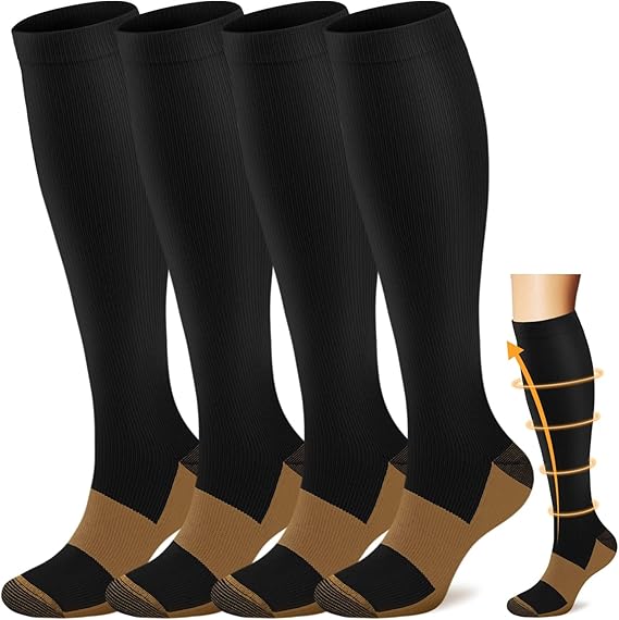 ACTINPUT Compression Socks 8 Pairs 15-20mmHg for Women & Men – Safqqa Egypt