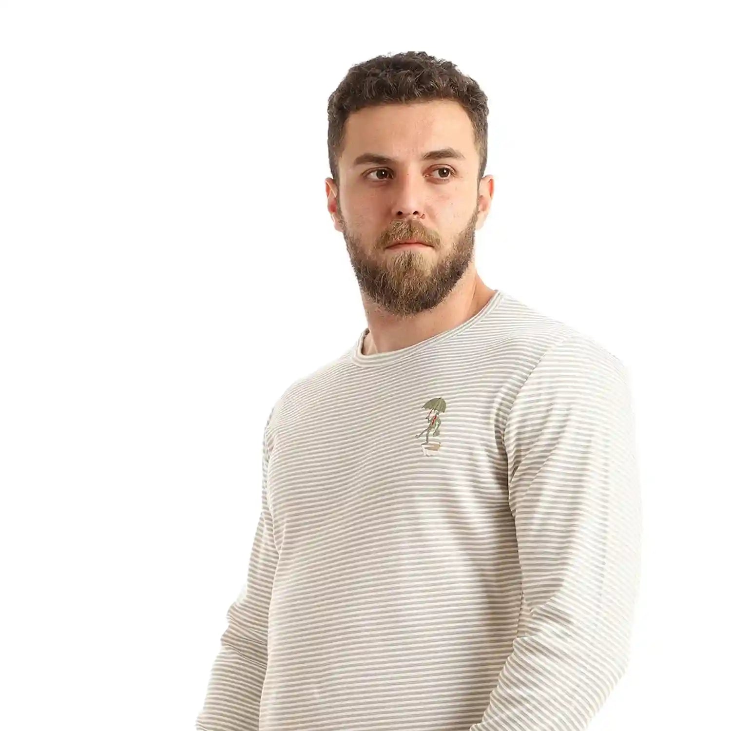 Offcliff Men’s Striped Long Sleeve Crew Neck Top – Safqqa Egypt