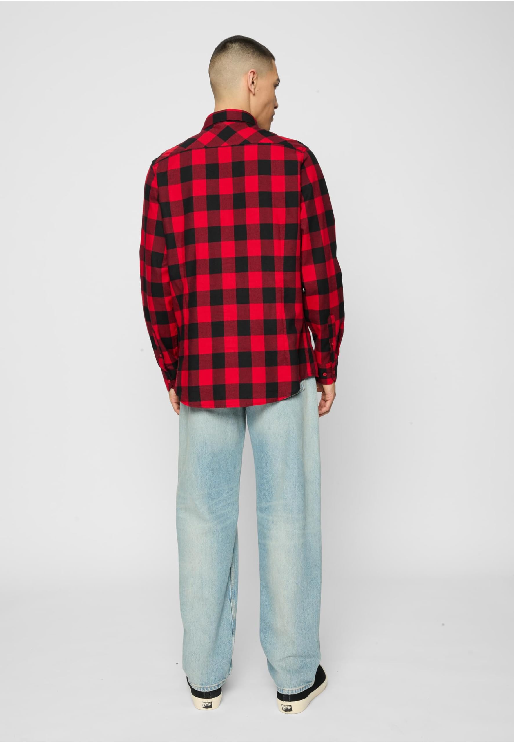 Urban Classics Shirts For Mens Black/red