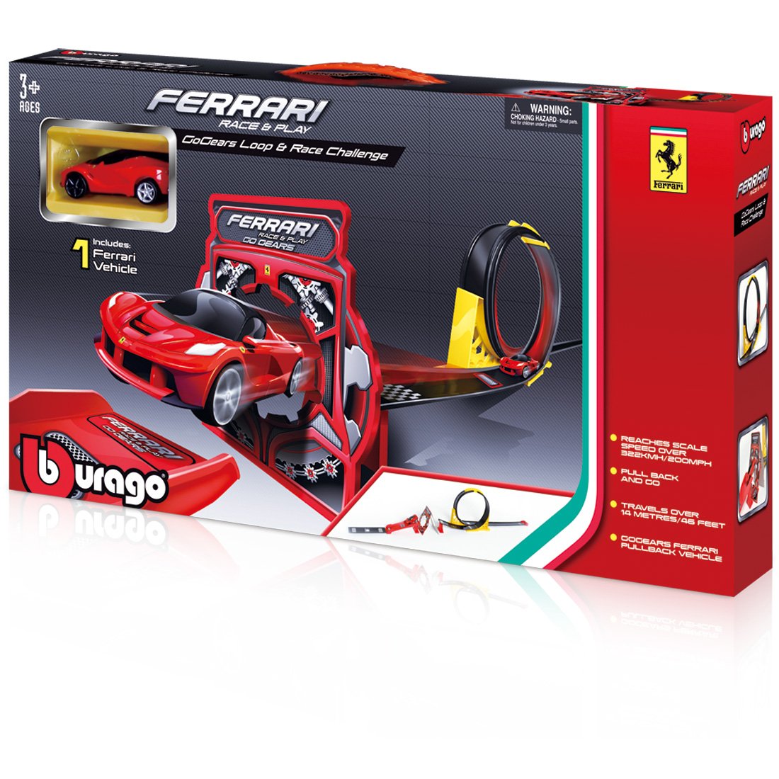 Bburago Go Gears Loop Racetrack with Ferarri Die Cast Car
