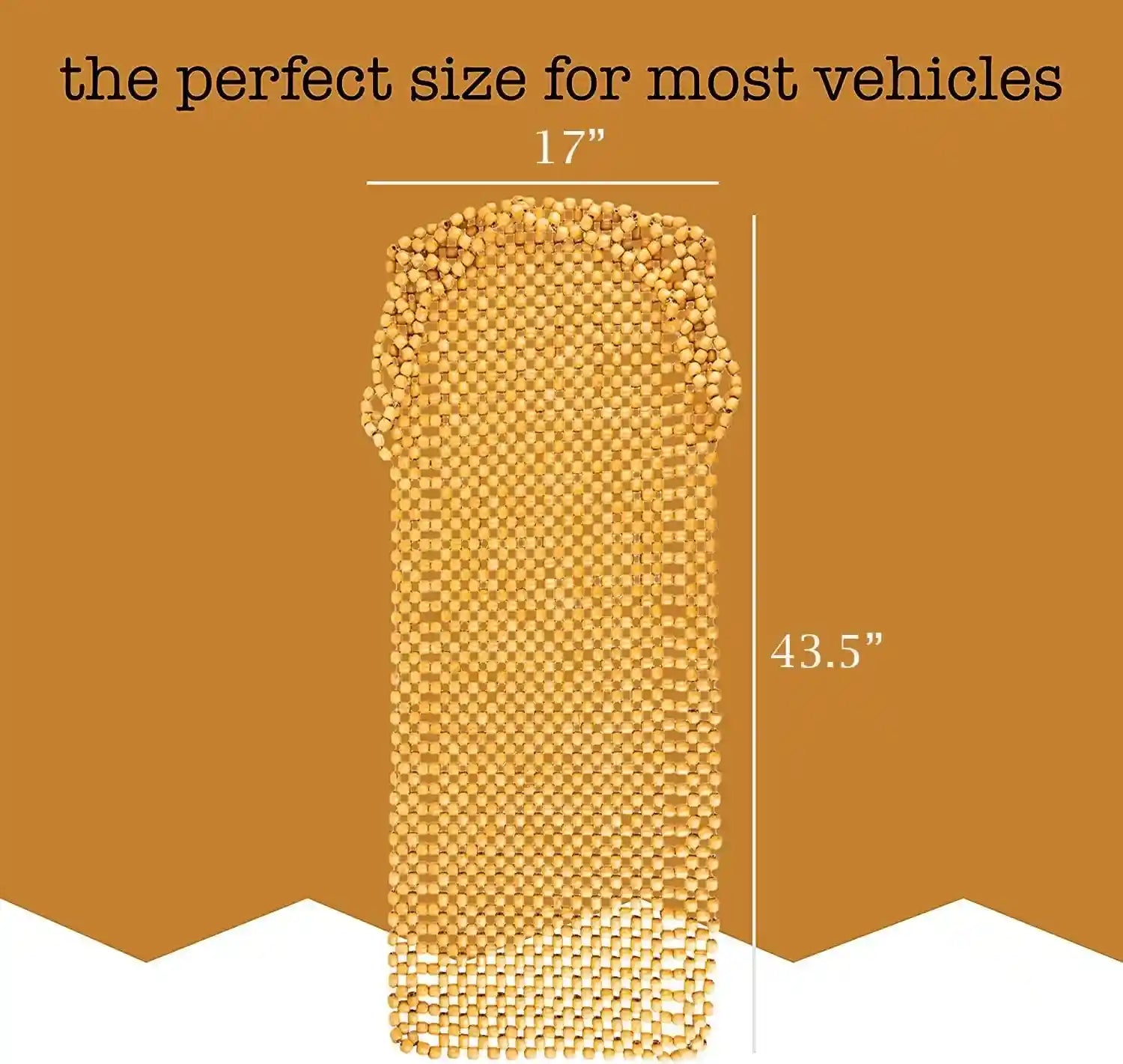 غطاء مقعد ZONETECH من خرز الخشب الطبيعي – تدليك وراحة مثالية