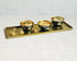 ARTESÀ Serving Platter with Tapas Dishes in Gift Box, Galvanised Steel, Metallic Blue/Brass