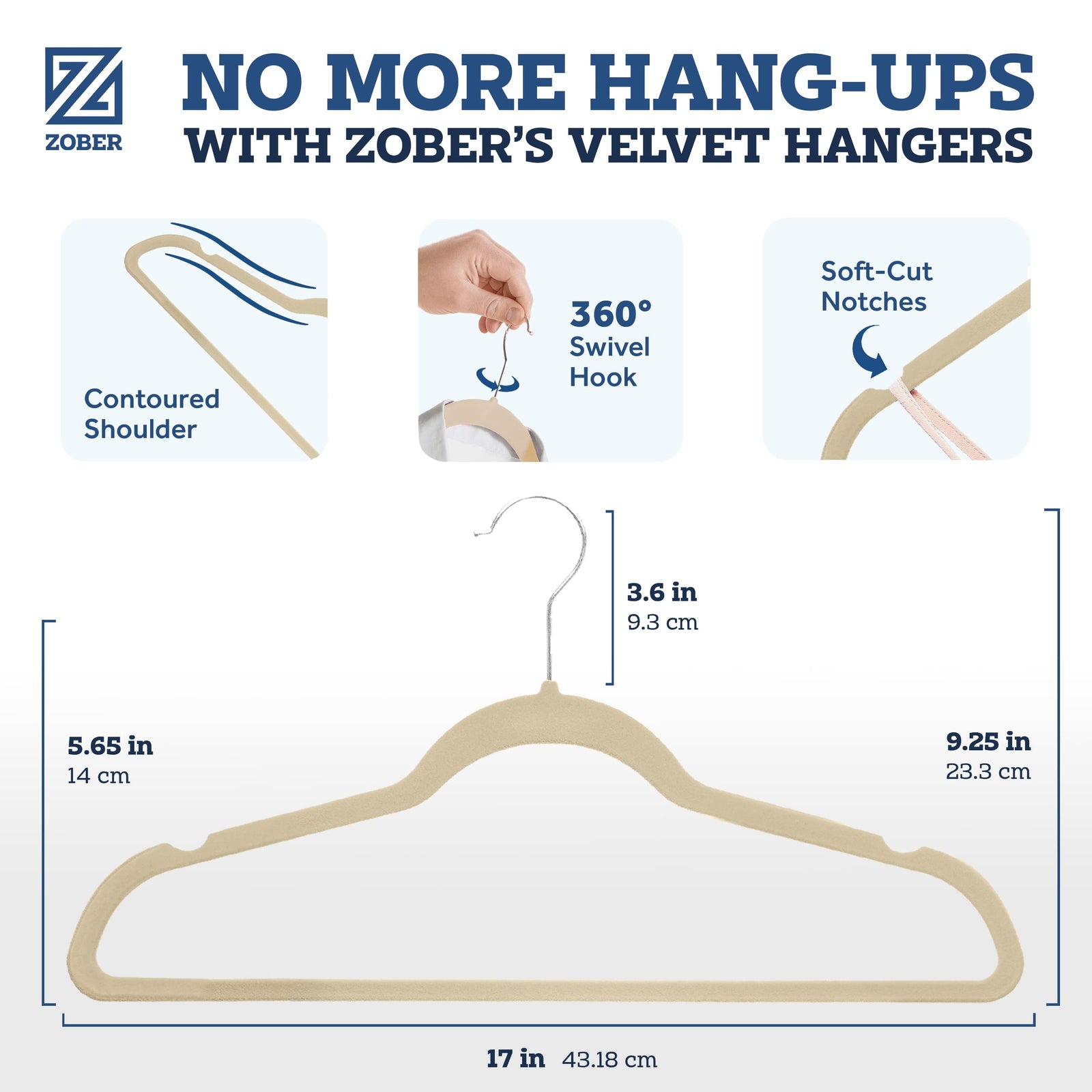 Zober Velvet Hangers 50 Pack – Coats, Pants & Dress Clothes