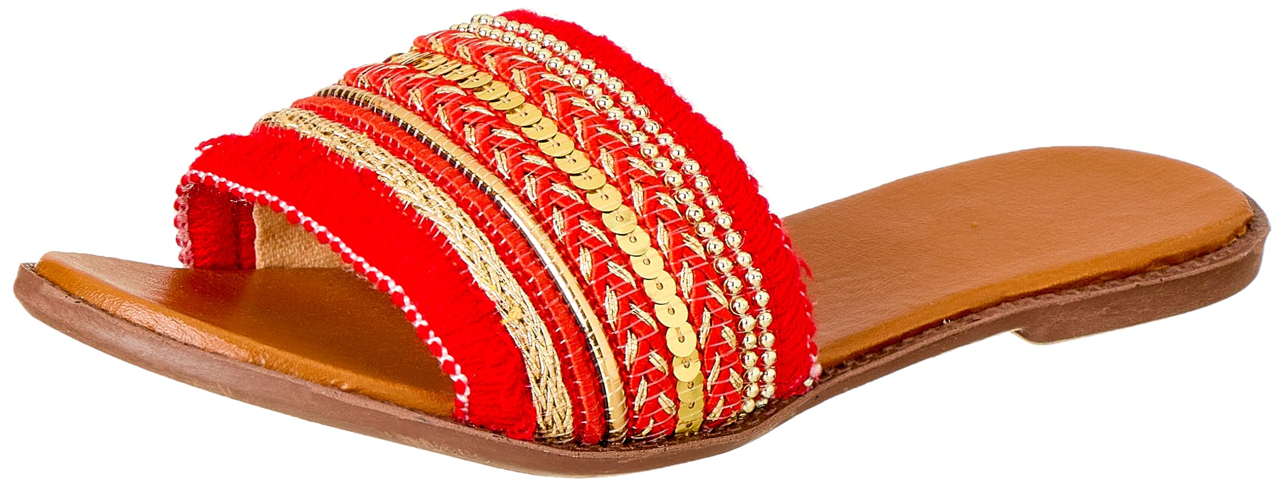 sway slippers, lace fabric arabesque style embroidery strap For Women,Soft cushioned sole for all-day comfort. - Safqqa