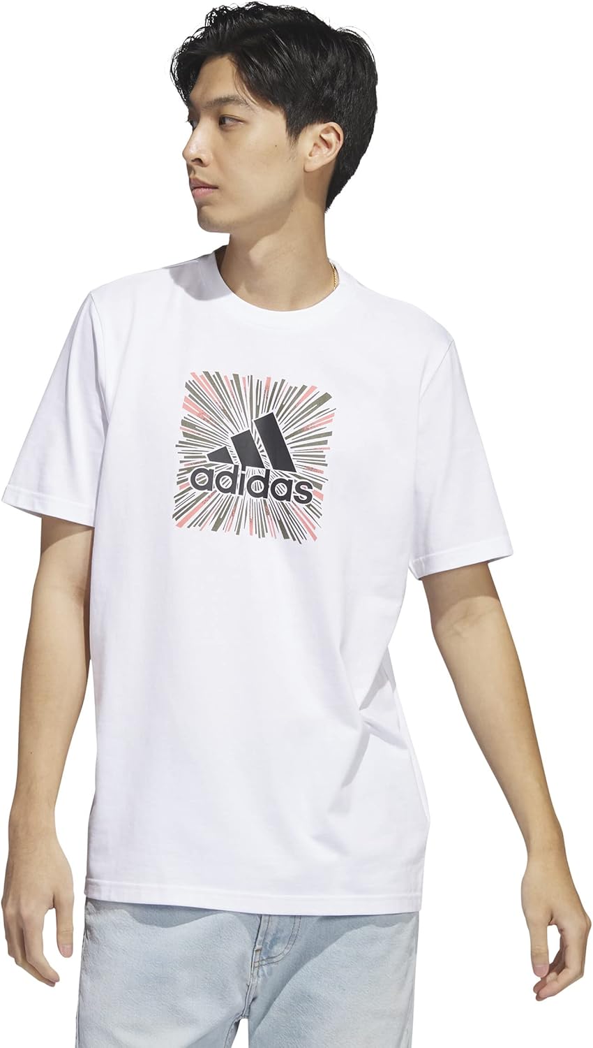 Adidas Sport Optimist Sun Logo Graphic Sportswear T-Shirt (Short Sleeve) for Men