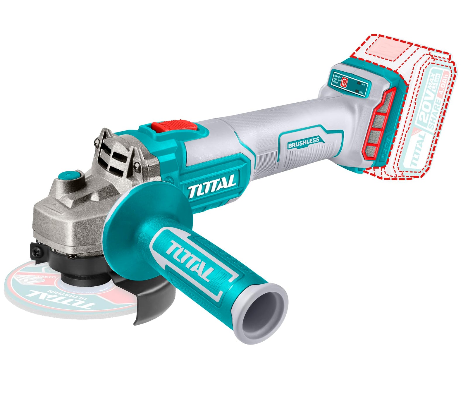 20V Cordless Angle Grinder 12.7cm – Brushless Motor Lithium-Ion (without battery)