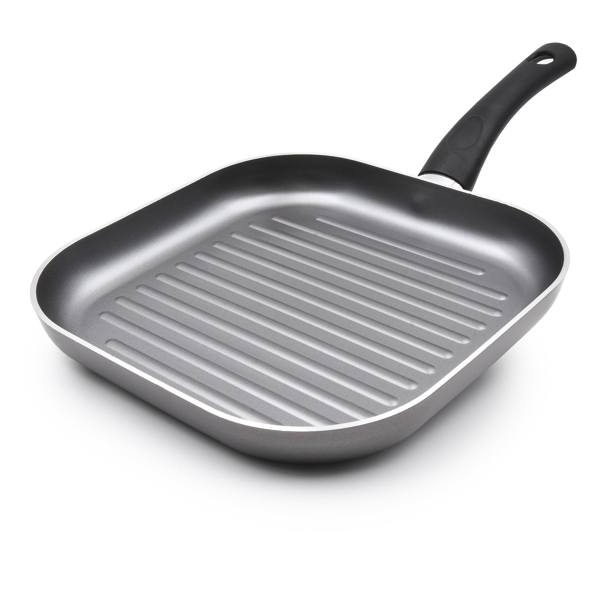 Celar Aluminum Soft Touch Fitting Square Grill Pan, 26 cm Size, Grey, Made In Portugal – Safqqa Egypt