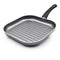 Celar Aluminum Soft Touch Fitting Square Grill Pan, 26 cm Size, Grey, Made In Portugal