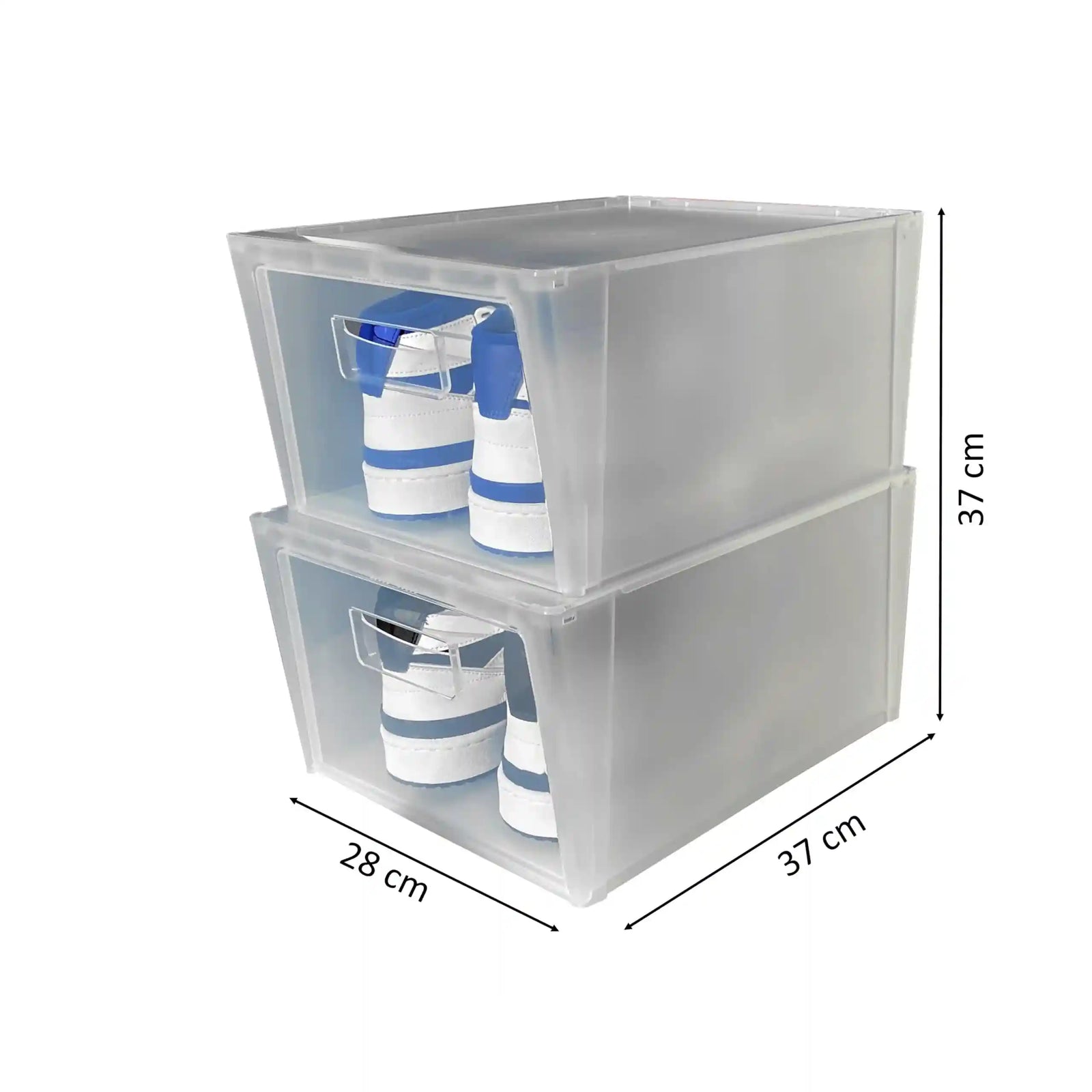 طقم من ٢ منظم أحذية من سنيبس يوفر طريقة عملية وأنيقة لترتيب الأحذية. مصنوع في إيطاليا بجودة عالية