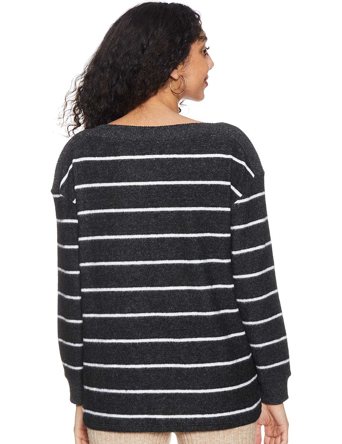 Matalan Women’s Striped Long Sleeve Boat Neck Pullover