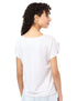 Splash Basic Solid Round-Neck Split Short Sleeves T-shirt For Women