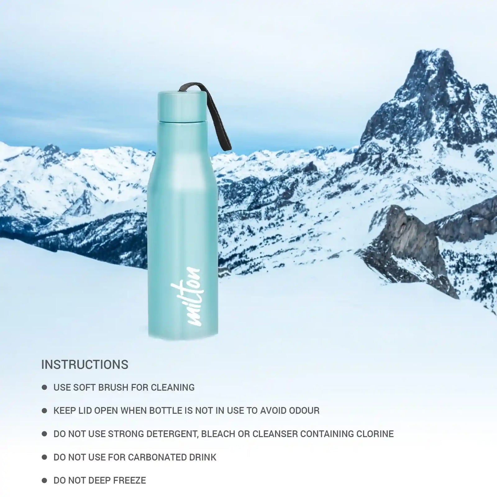 زجاجة مياه MILTON Super 750 – ستانلس ستيل، 650 مل