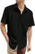 GRECIILOOKS Men Button-Down Shirt Black Casual Formal Top