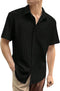 GRECIILOOKS Men Button-Down Shirt Black Casual Formal Top