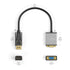 KabelDirekt – DisplayPort DP to VGA adapter – 0.15m – (maximum resolution 1920 x 1200/60Hz, suitable for all graphics cards with a DP output for connecting beamers or monitors with a VGA input)