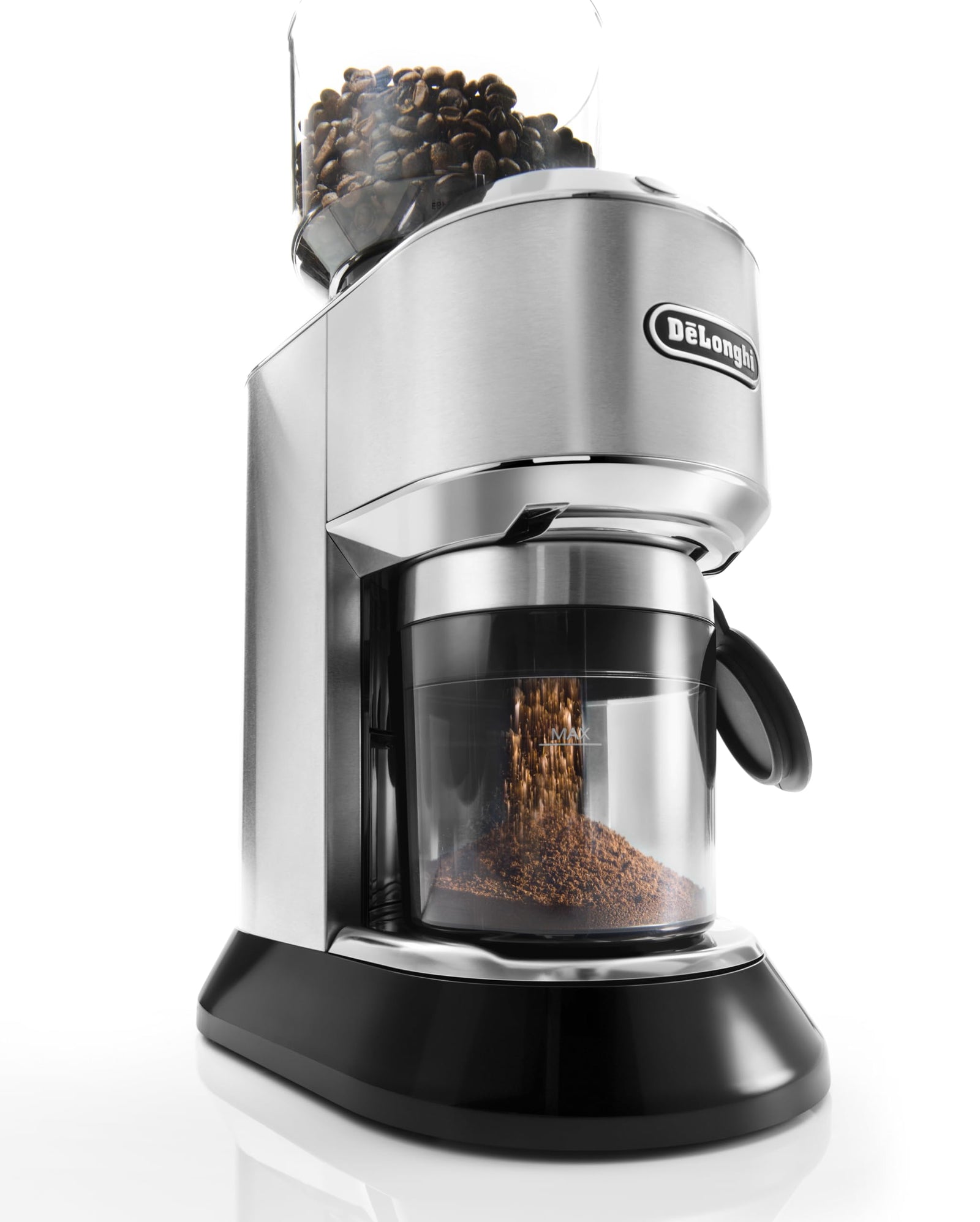 De'Longhi Stainless Steel Dedica Conial Burr Coffee Grinder KG521M (There is a small crack in the grinder's lock, but it closes securely and does not affect its usability)