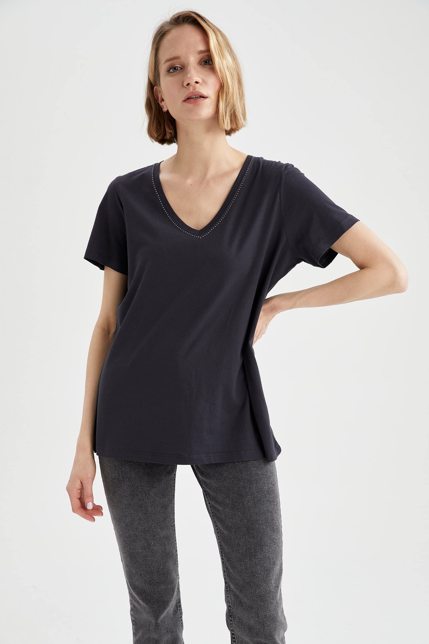 DeFacto womens U6406AZ T-Shirt
