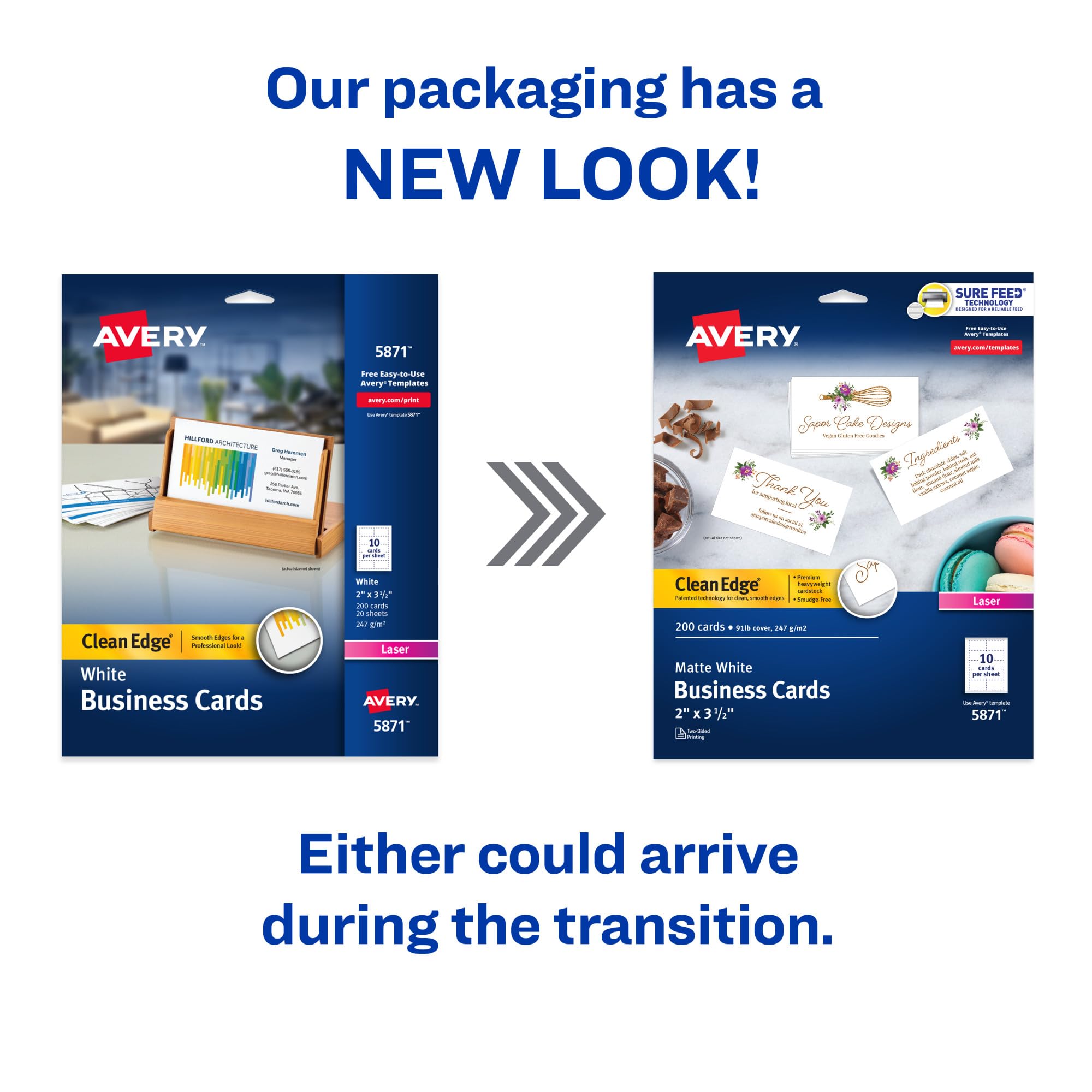 أفيري بطاقات عمل قابلة للطباعة – تصميم احترافي وسهل الاستخدام