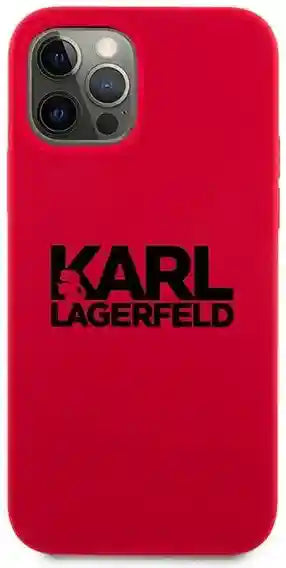 Case Karl Lagerfeld KLHCP12MSLKLRE iPhone13 Pro Max 6,7" Silicone Stack Logo red - Safqqa Egypt