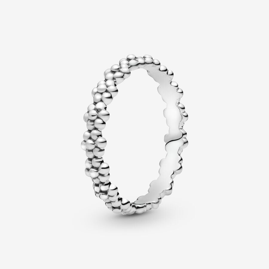 خاتم فضي بتصميم زهرة الأقحوان