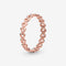 14k Rose gold-plated heart ring