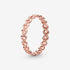 14k Rose gold-plated heart ring