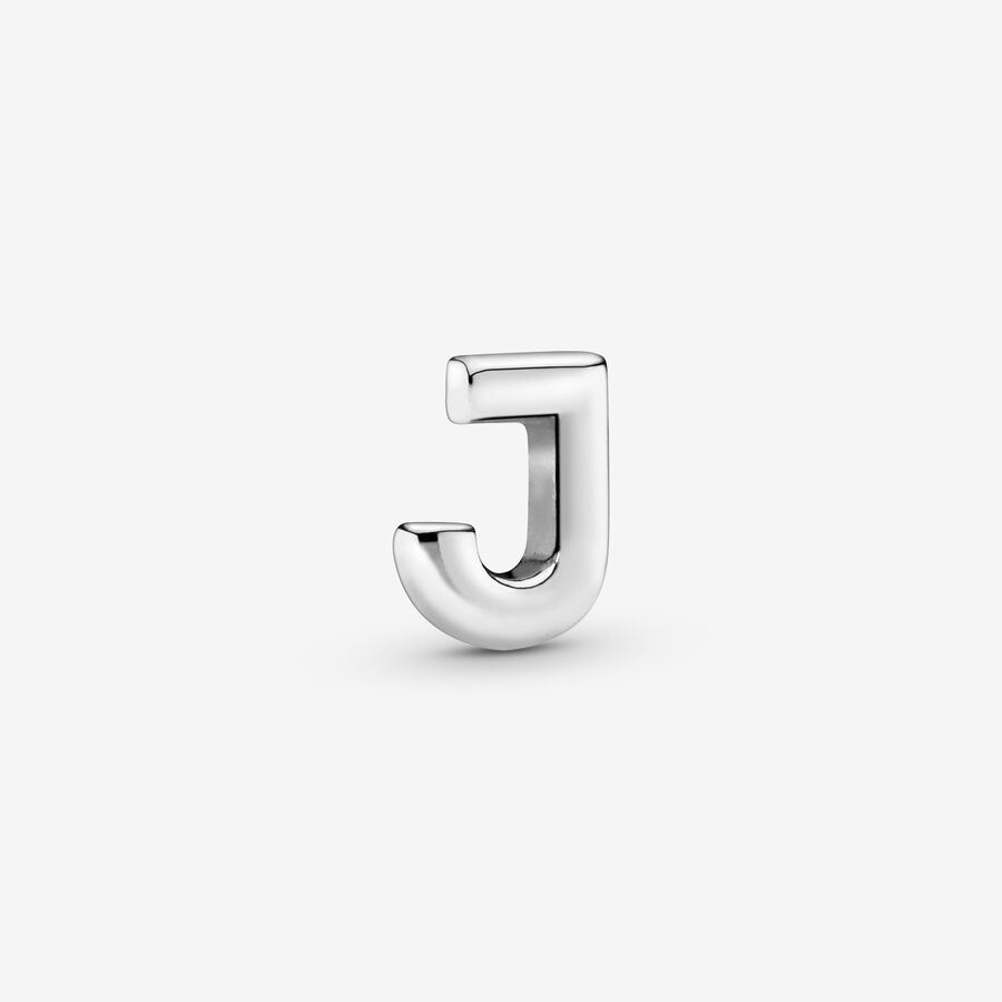 Pandora Letter J Petite Charm – Sterling Silver Alphabet Element