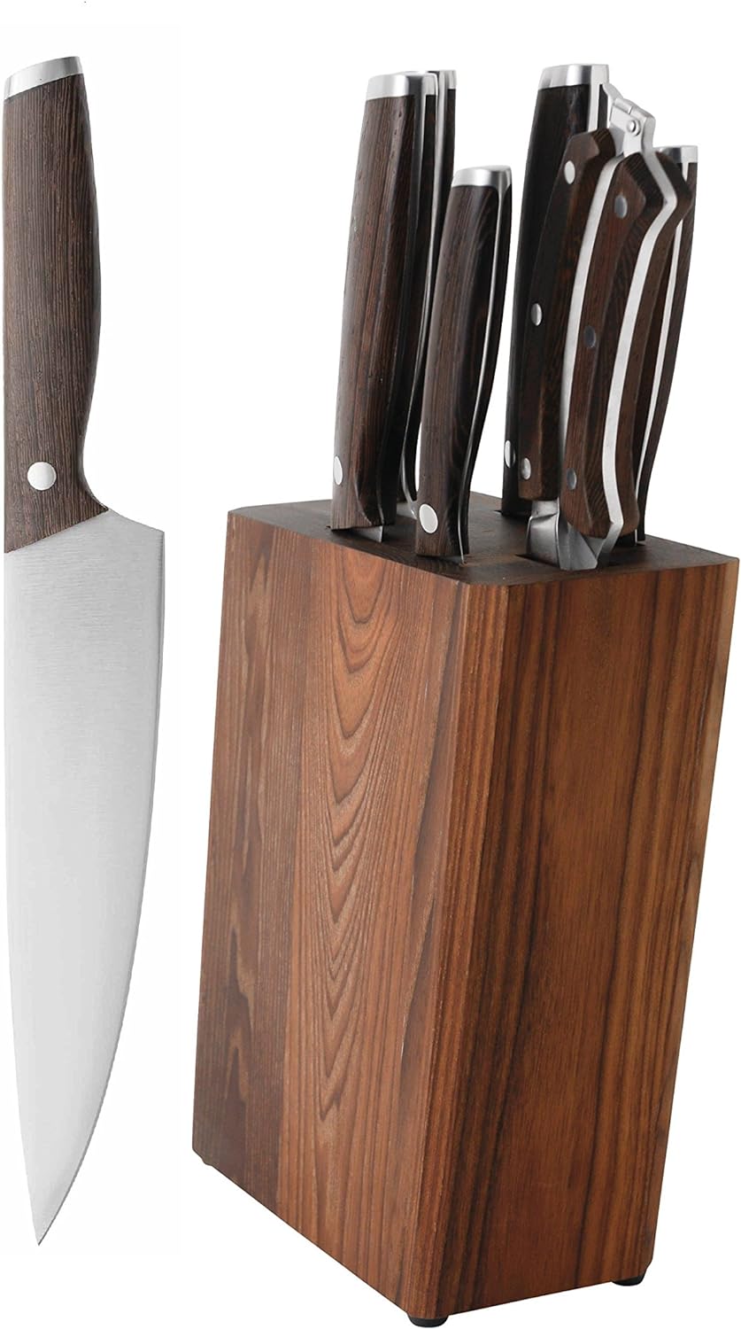 BergHOFF 7 pcs Knife Set with Dark Wooden Stand - Safqqa Egypt