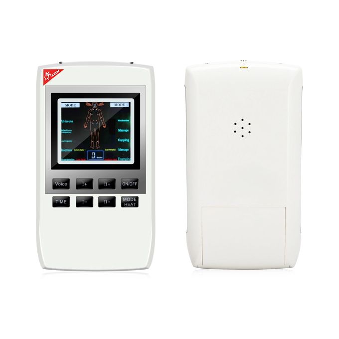 TENS And EMS 2 Channel Slimming Digital Apparatus for Healthy Care - White - Safqqa Egypt