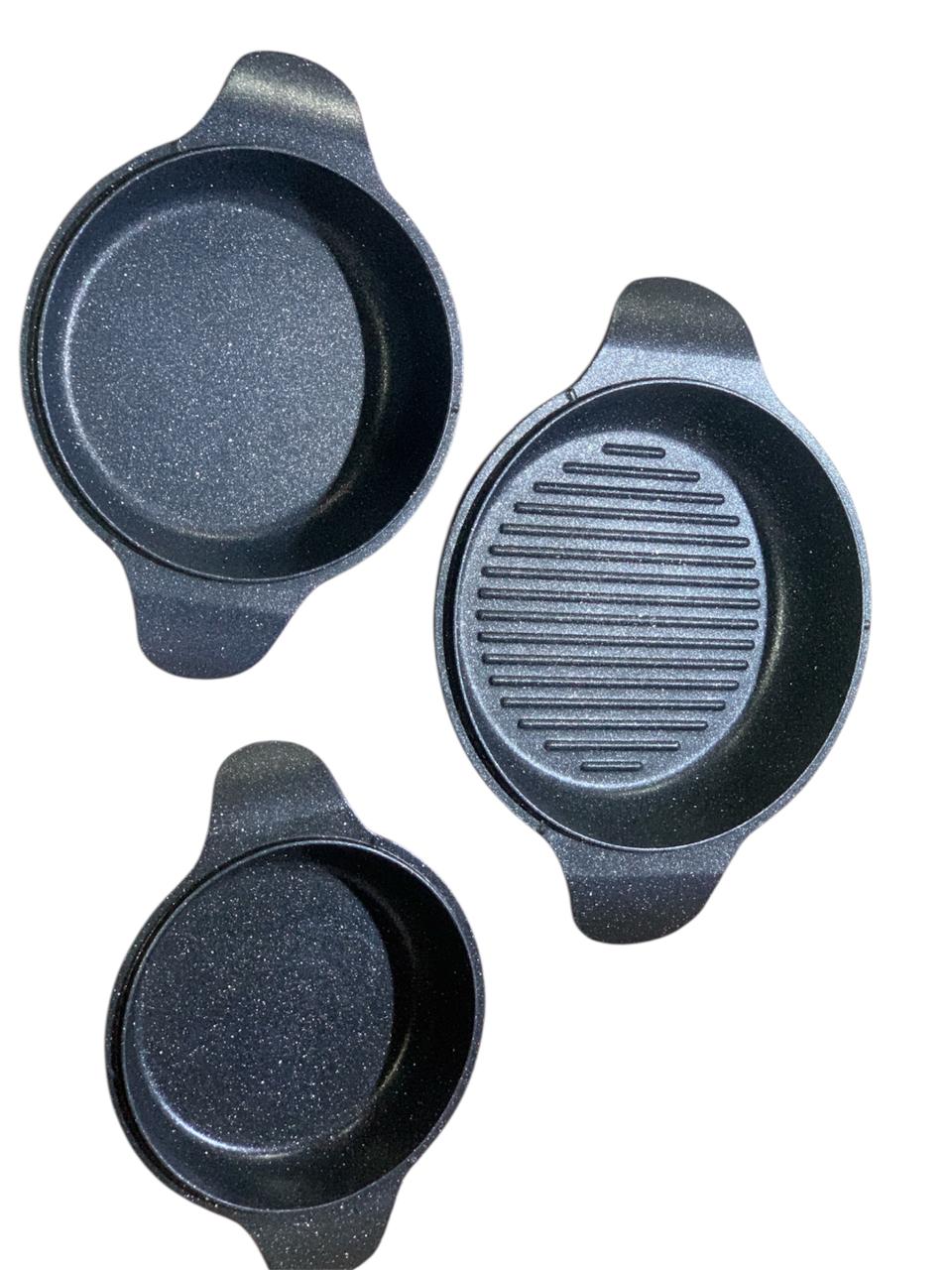 Nice 10-Piece Premium Cookware Set with Casseroles, Fry Pans & Grill Pans - Safqqa Egypt